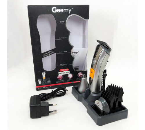 Машинка для стрижки з насадками бездротова Pro Gemei GM-580, Машинка для стрижки волосся з мотором TI-25