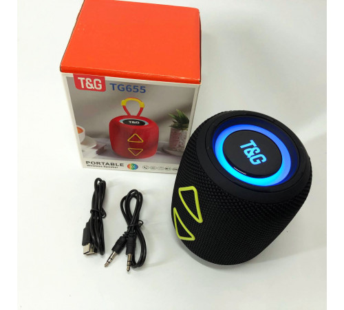 Блютуз колонка с ремешком, Bluetooth колонка с функцией радио Блютуз красивой подсветкой IN-96