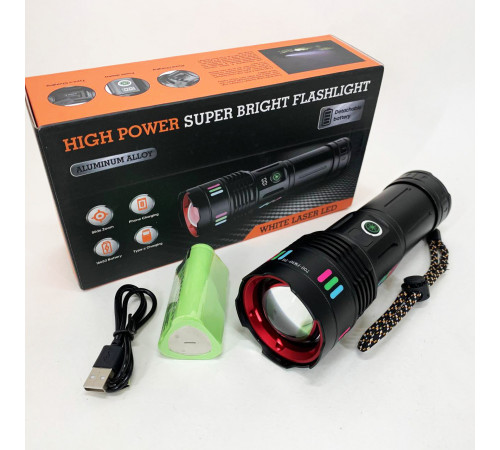 Яркий тактический фонарик NIGHT VISION NV-708, Фонарик на юсб зарядкой для дома, Сверхмощный фонарь лед KU-71