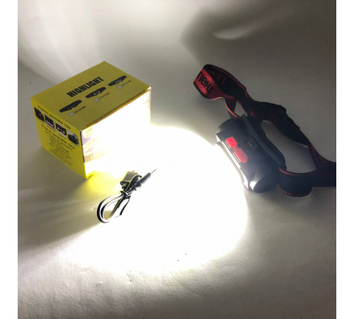Налобный фонарь для точных работ PLD-2119B-XPE+2COB(white+red), Фонарь для походов на лоб DA-35