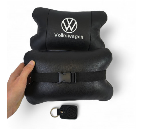 Подушка для голови в авто Volkswagen, Подушки для підголівників в машину, Дорожня подушка під голову KG-49