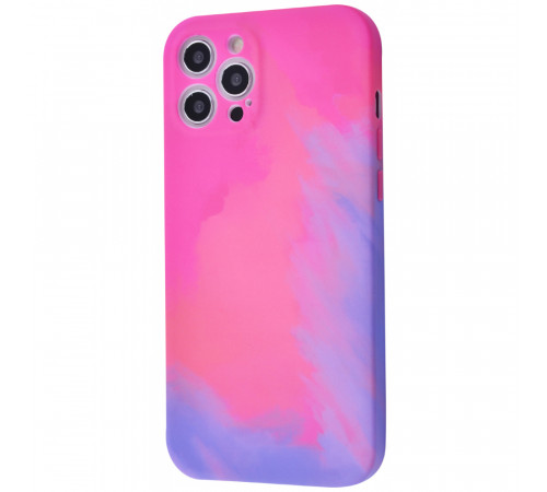 Чехол для Apple Iphone 12 Pro Max розово-фиолетовый градиент TA-33