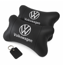 Подарок в машину мужчине Volkswagen, Декоративные подушки с логотипом, Автоподушка для головы и шеи KG-49