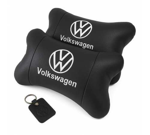 Подушка для голови в авто Volkswagen, Подушки для підголівників в машину, Дорожня подушка під голову KG-49