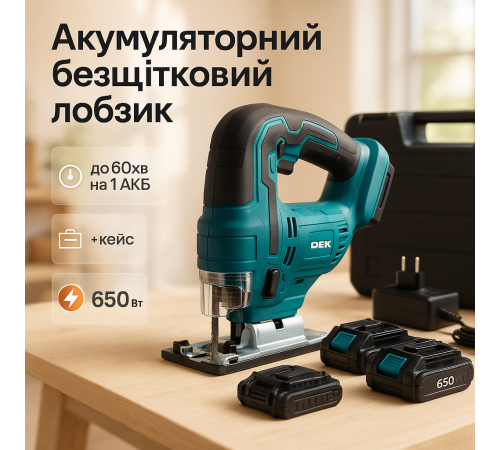 Аккумуляторный бесщеточный лобзик 24V с 2 АКБ в пластиковом кейсе с регулировкой скорости и угла наклона BP-46
