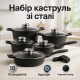 Кастрюли с прозрачными крышками, Набор кастрюль для приготовления с крышками, Комплект кастрюль QZ-15