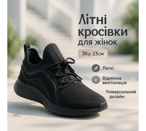 Городские кроссовки женские, Спортивные женские кроссовки черного женски текстиль OS-68