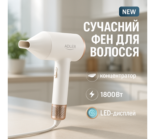 Якісний фен для волосся, Потужний фен для швидкого сушіння легкої укладки волосся OV-47