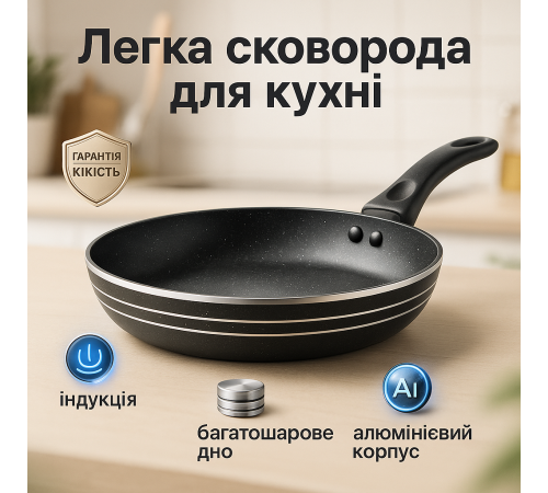 Универсальная сковородка для готовки, Удобная сковорода для индукционной плиты, Сковородки без масла CO-40
