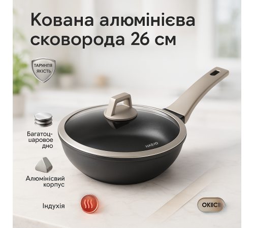 Сковородка качественная удобная на кухню, Легкая сковорода для повседневного использования IW-25