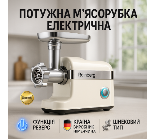 М'ясорубка компактна, Потужна м'ясорубка багатофункціональна 2 швидкості Електричні 'ясорубки кухонні BY-44