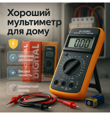 Мультиметри для роботи Digital DT-9208A, Мультиметр для електротехніки Тестер електрика SA-49