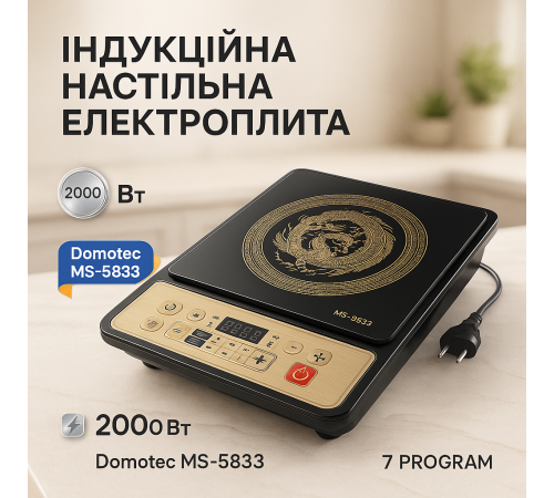 Електрична плита з високою потужністю, Плита на стіл електрична кухонна переносна CO-61