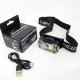 Фонарь на голову для туристов YY-19B-3SMD+2COB(white+yellow+red), Налобный фонарь с ремешком на голову OQ-14
