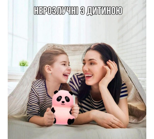 Силиконовый ночник игрушка для детей панда, Светодиодный ночник аккумуляторный с usb ZW-66