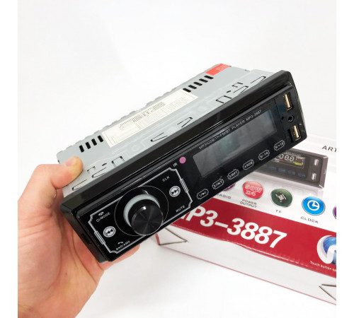 Автомагнитофон для авто MP3 3887 ISO 1DIN, Автомагнитола 1 диновая, Магнитола автомобиль aux ZQ-47