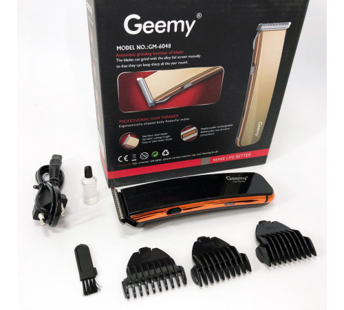 Подстригательная машинка GEMEI GM-6048, Электрическая машинка с насадкой для бороды CK-61