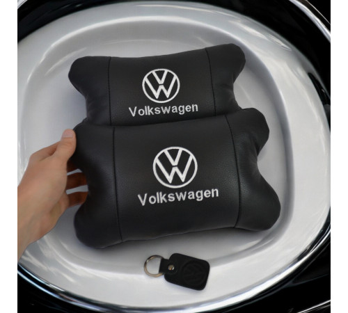 Подушка для голови в авто Volkswagen, Подушки для підголівників в машину, Дорожня подушка під голову KG-49