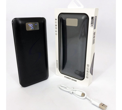 Повербанк з ліхтариком з дисплеєм Power Bank 30000 mAh UKC, Автономний зарядний пристрій повербанк JY-20