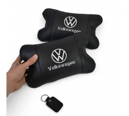 Подушка для голови в авто Volkswagen, Подушки для підголівників в машину, Дорожня подушка під голову KG-49