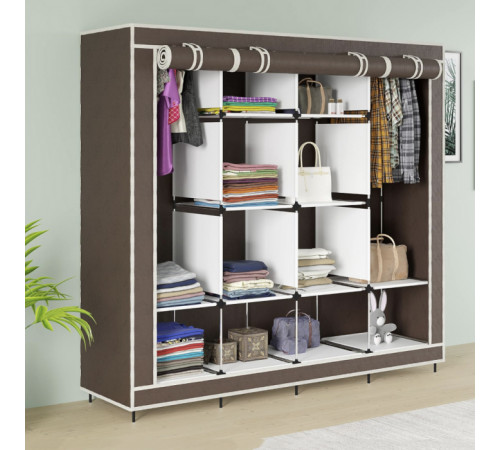 Удобный тканевый шкаф для дома 170*45*170см Storage Rack, Портативный тканевый шкаф органайзер NH-49