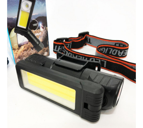 Фонарь налобный мощный 2 в 1 5305-COB(WHITE+YELLOW), Фонарь на голову диодный, Фонарик налобник SN-14