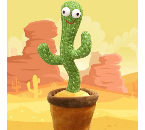 Музична гра танцюючий кактус, яктус, Повторюшка dancing cactus, Танцюючий кактус повторюючий звуки RS-53 за 331 грн