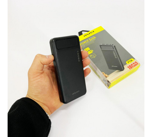 Повербанки з ліхтариком Awei P5K 10000 mah, Бездротовий акумулятор power bank, Найпотужніший повербанк ZM-73 за 463 грн