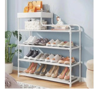 Полиця для взуття стелаж Shoe RACK 5 ярусів металева. Колір: білий DY-80