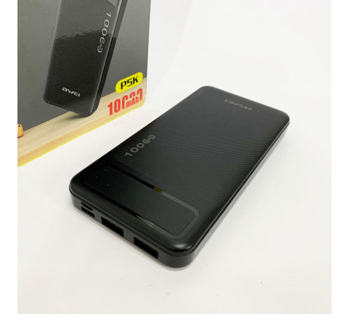 Повербанки з ліхтариком Awei P5K 10000 mah, Бездротовий акумулятор power bank, Найпотужніший повербанк ZM-73 за 463 грн