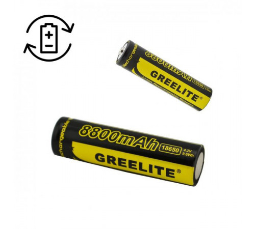 Акумулятор (1шт) 18650 Greelite 4.2V 9.6Wh Li-ion батарейка для ліхтарика XN-61 за 205 грн