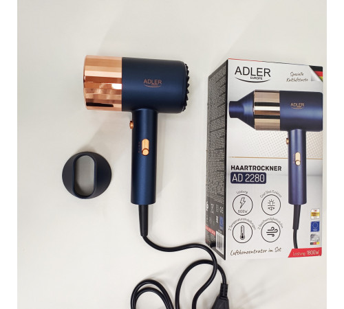 Фен профессиональный домашний для волос Adler AD 2280 1800Вт, Фен для волос с холодным обдувом PT-10