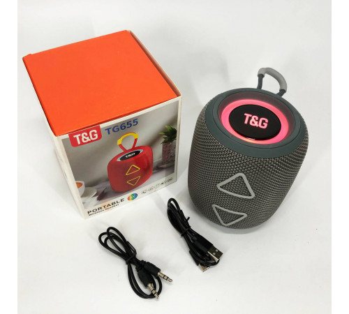 Светящееся bluetooth колонка с хорошим звуком TG655, Беспроводная колонка переносная громкая WR-53