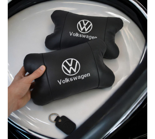 Подушка для голови в авто Volkswagen, Подушки для підголівників в машину, Дорожня подушка під голову KG-49