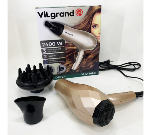 Фен для разных типов волос VILGRAND, Мощный фен для быстрой сушки Хороший волос WV-48