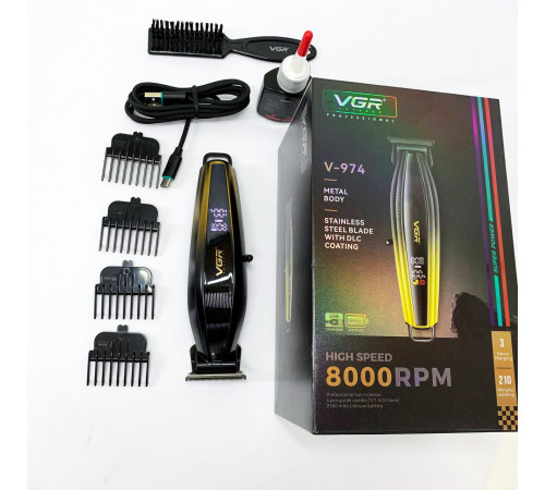 Электрическая машинка для стрижки мощная VGR V-974, Машинка для стрижки хорошая Триммер висков PN-29