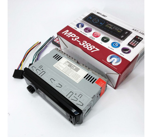 Автомагнитофон для авто MP3 3887 ISO 1DIN, Автомагнитола 1 диновая, Магнитола автомобиль aux ZQ-47