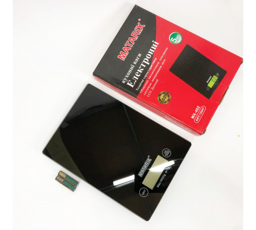 Ваги кухонні акумуляторні Matarix MX-402 5 кг, Прості у використанні кухонні ваги VQ-81