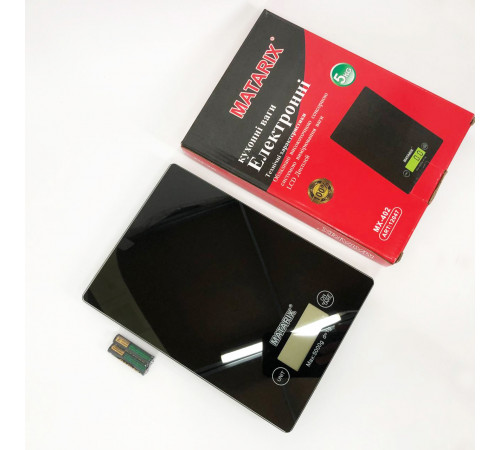 Ваги кухонні акумуляторні Matarix MX-402 5 кг, Прості у використанні кухонні ваги VQ-81