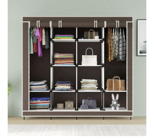 Удобный тканевый шкаф для дома 170*45*170см Storage Rack, Портативный тканевый шкаф органайзер NH-49