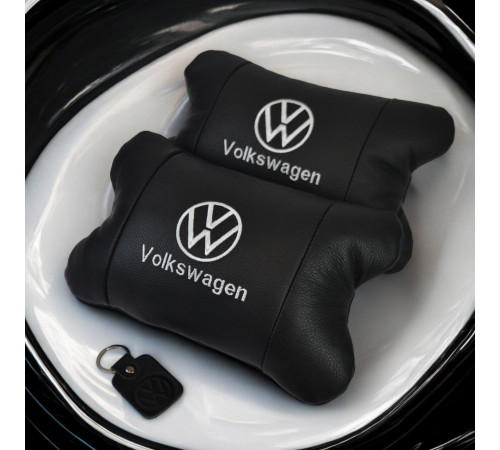 Подушка для голови в авто Volkswagen, Подушки для підголівників в машину, Дорожня подушка під голову KG-49