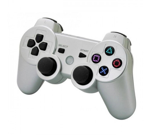 Бездротовий ігровий геймпад Doubleshock PS3/PC акумуляторний джойстик з функцією вібрації. Колір: білий GF-80 за 510 грн