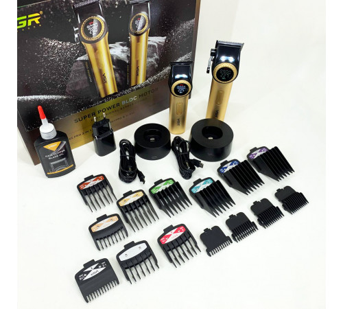 Триммер беспроводной VGR 2 в 1 V-001 V-977 GOLD, Профессиональная машинка для стрижки с насадками TS-83