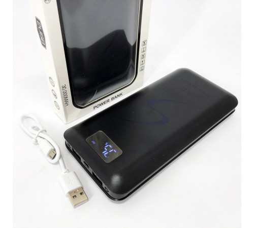 Повербанк з ліхтариком з дисплеєм Power Bank 30000 mAh UKC, Автономний зарядний пристрій повербанк JY-20