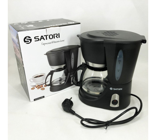 Кофеварка для дома и семьи Satori, Кофемашина домашняя, Маленькая кофемашина для дома, Кофейный аппарат PB-96