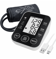 Автоматический тонометр для измерения давления с работой от батареек USB ЖК-дисплеем индикатором заряда LP-48