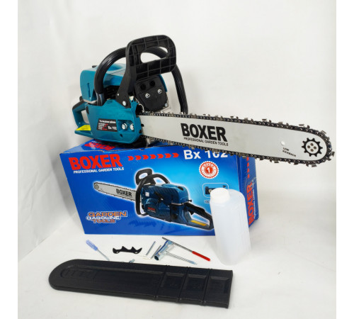 Бензопила Boxer BX-102 5,9 КВт З Двома Напрямними І Ланцюгами KW-86
