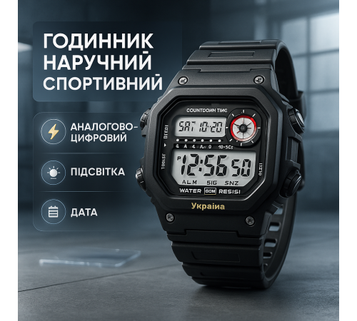Спортивные водонепроницаемые часы SKMEI, Спортивно тактические часы Спецназ GC-42