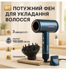 Малошумный фен для укладки волос, Фен с режимом ионизации, Мощный для волос Фены сушки UQ-93