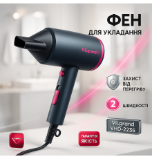 Фен для укладки волос унивесальный, Женский мощный фен для укладки волос Электрический MI-21